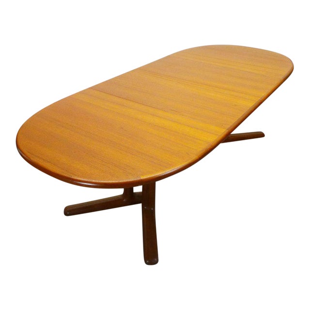 1960s Danish Modern Oval Teak Dining Table Chairish