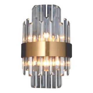 Collection Minerva Wall Lamp in Metal and Crystal by Jago For Sale