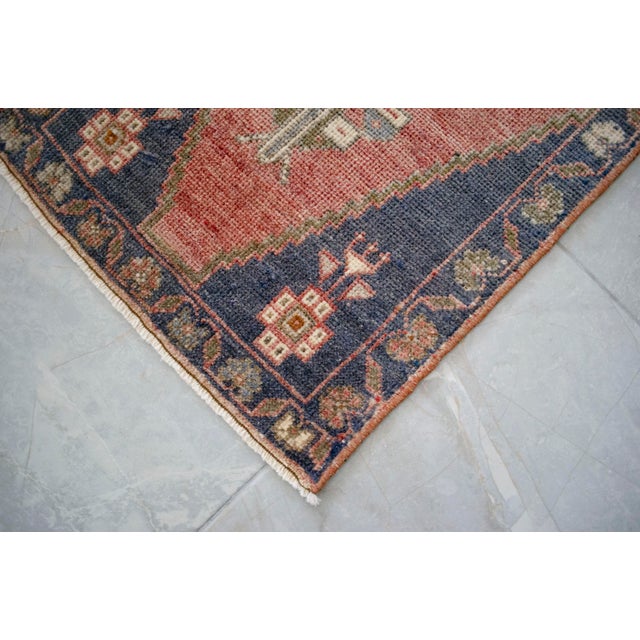 1970s Entryway Rug, Bath Mat, Kitchen Decor, Small Rug, Turkish Rug, Doormat 1'7" X 3'7" For Sale - Image 9 of 11