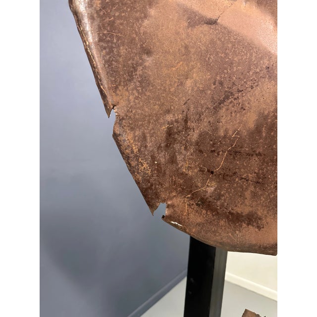 Metal Elephant Head Sculpture by by Renown Kenyan Artist Kioko Mwitiki For Sale - Image 10 of 12