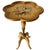 Wood Vintage Florentine Hollywood Regency Gilt Wood Side Table with Hand-Painted Floral Motif, 1950s For Sale - Image 7 of 7