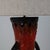 Art Deco Mid 20th Century German Red Fat Lava Glazed Ceramic Table Lamp For Sale - Image 3 of 12