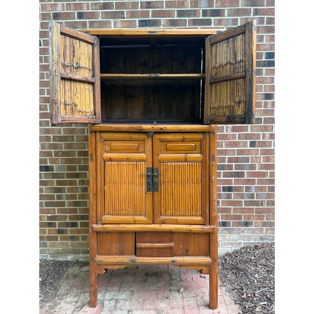 Qing Dynasty Chinese Cabinet With Double Door Storage and Original Hardware Beautifully preserved Chinese kitchen cabinet...