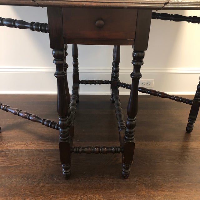 Antique Rustic Gateleg Table With Drawer Chairish