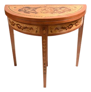 French Games Table with Marquetry Inlay
