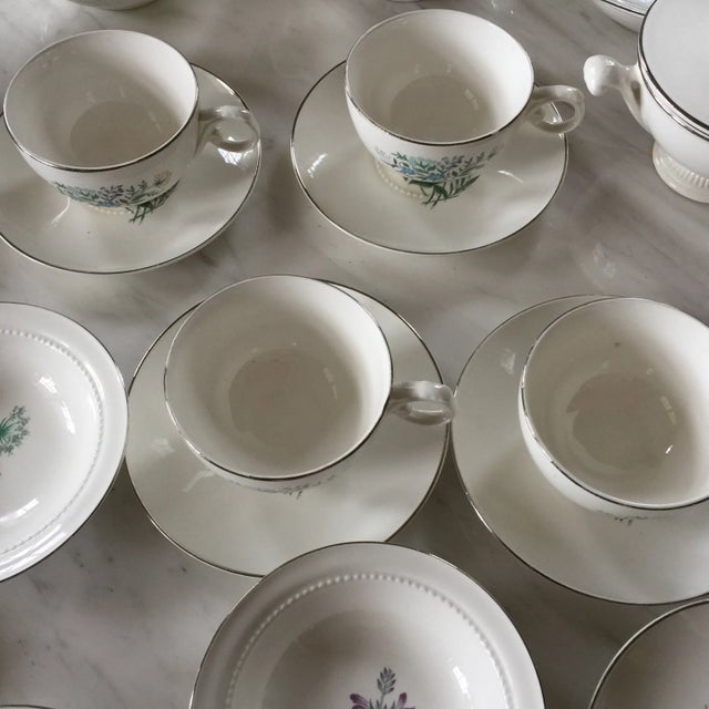 Vintage Garden Plates & Tea Set - Set of 28 For Sale - Image 9 of 10
