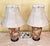Vintage Burgundy Floral Chinoiserie Ceramic Ginger Jar Table Lamps With Shades - Pair For Sale - Image 4 of 18