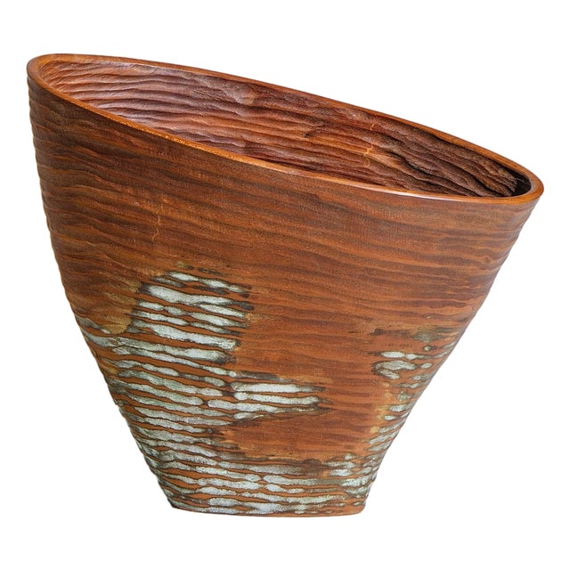 Michael Bauermeister Carved Wooden Bowl For Sale