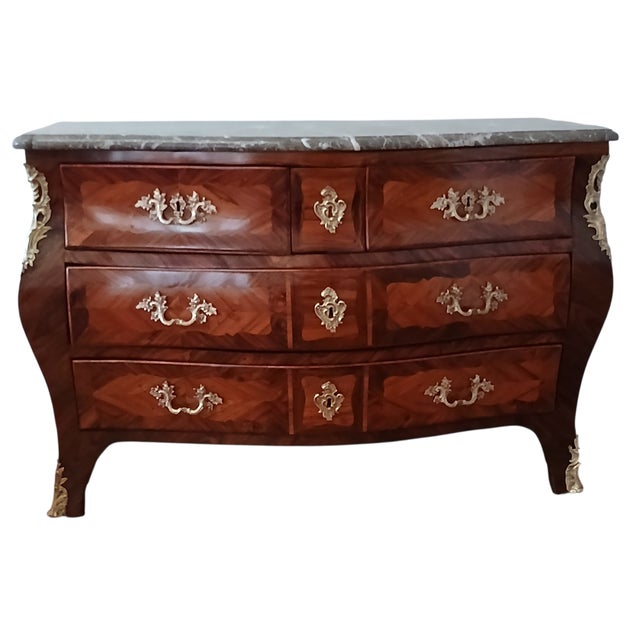 18th Century Louis XV Tombeau Commode from L. Boudin, 1760s For Sale - Image 3 of 7