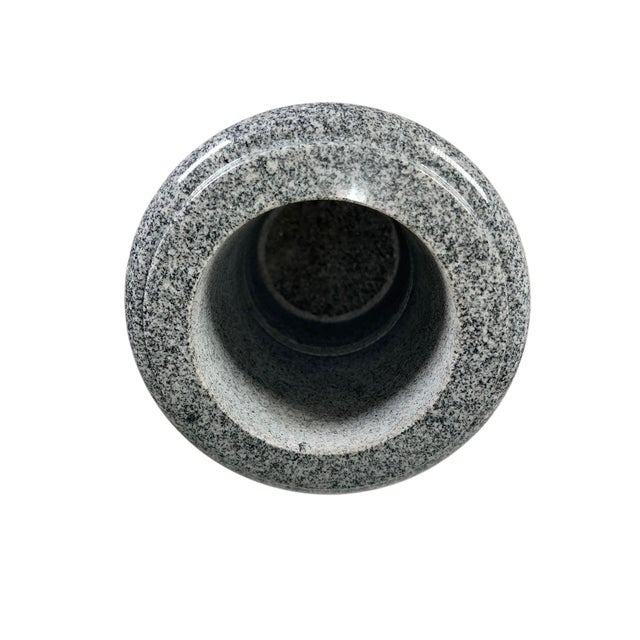 Gray and White Speckled Granite Urn on a Bronze Dore Louis XV Style Base For Sale - Image 9 of 10