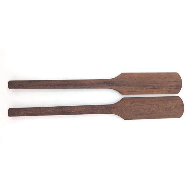 Dansk 1960s Dansk Teak Wood "Oar" Salad Serving Utensils, a Pair For Sale - Image 4 of 11