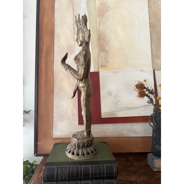 Large Brass Shiva Statue 30” Hindu Deity Sculpture For Sale In Chicago - Image 6 of 12