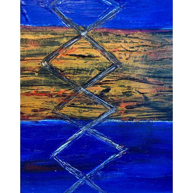 Paint Joan Kahn, Joan Kahn Rome Vibrant Bold Color Abstract Expressionist Modernist Oil Painting, 1987 For Sale - Image 7 of 11