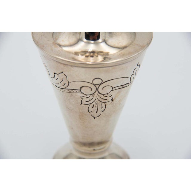Silver Jar with Circular Base For Sale - Image 3 of 4