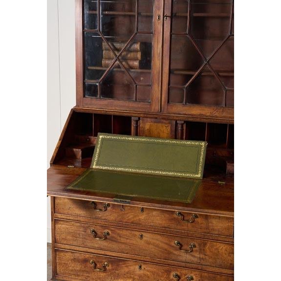 Early 19th Century Astral Glazed Burl Mahogany Bureau Bookcase For Sale - Image 9 of 14