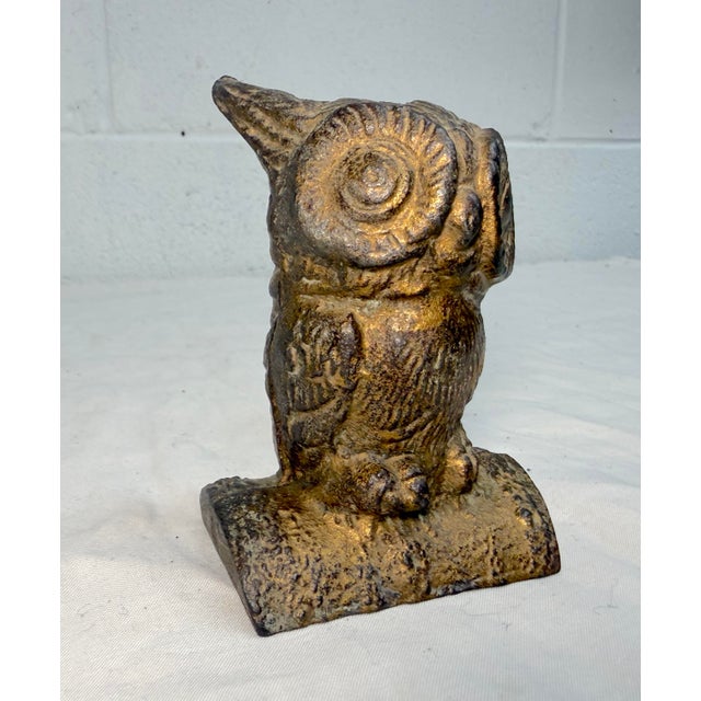 Rare Antique Early 1900's Cast Iron Owl Animal Still Coin Bank by a.c. Williams For Sale In New York - Image 6 of 10