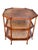 Wood Vintage Baker Furniture Octagonal Bookmatched Walnut & Cane Three-Tier Side Table For Sale - Image 7 of 7