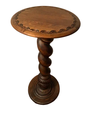 19th Century French Sculpted Sparrow Column Pedestal From Oak
