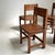 A set of 4 compact Dutch chairs with a modernist, rational design. Most probably made as a kitchen table set. At first...