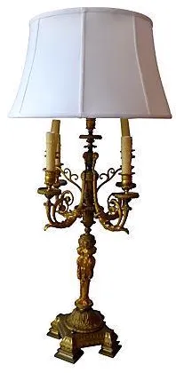 Classic-Style Brass Candelabra Lamp