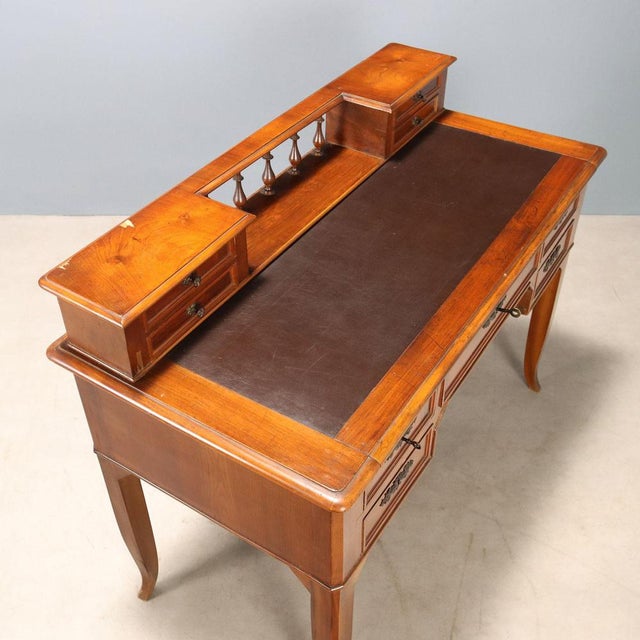 Wood Umbertina Walnut Desk, Italy, Late 19th Century For Sale - Image 7 of 11