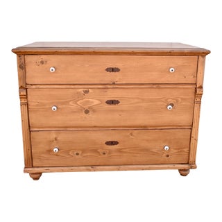 Pine Chest of Three Drawers For Sale