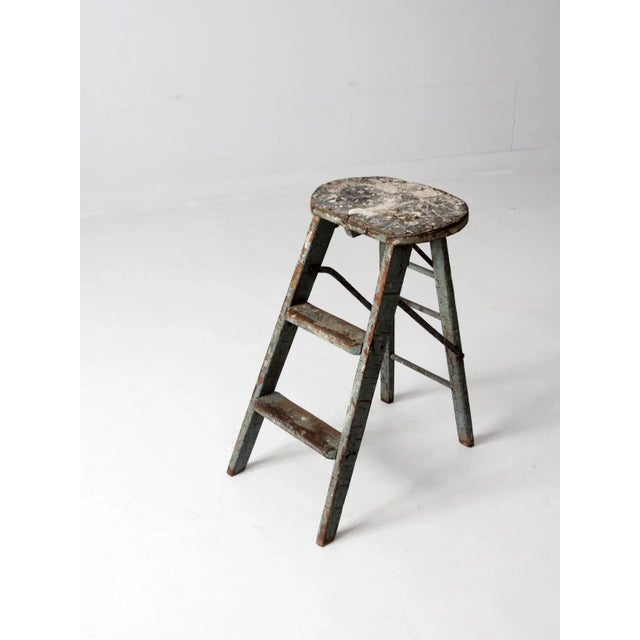 Vintage Wooden Step Ladder For Sale - Image 12 of 12