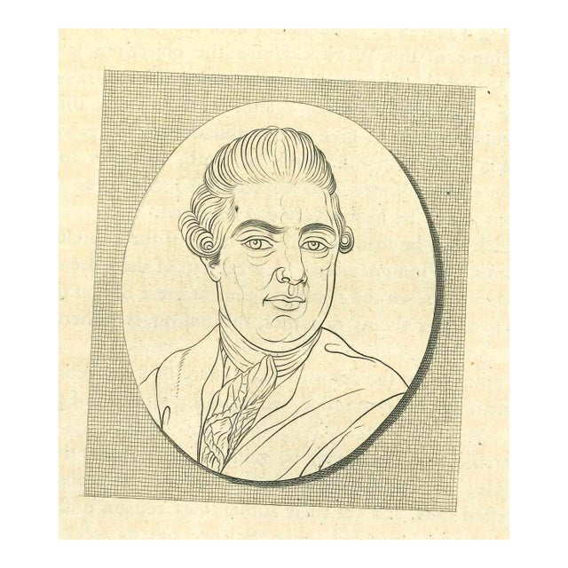 Thomas Holloway, Portrait, Etching, 1810 For Sale