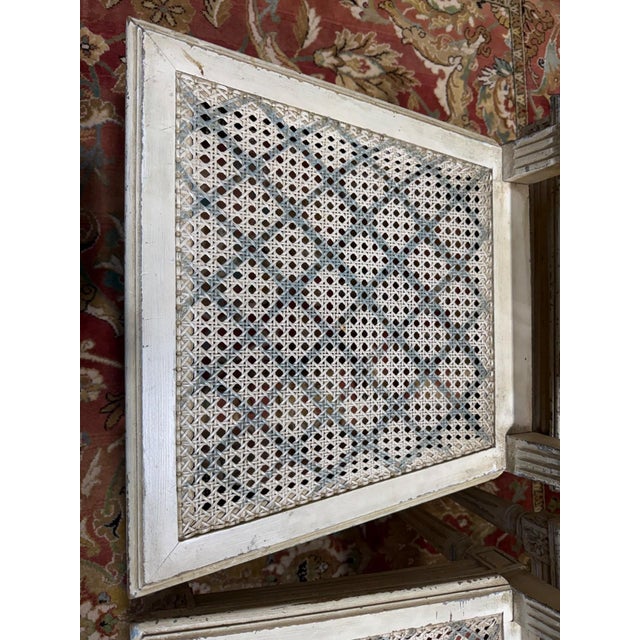 Antique Louis XVI Cane Chairs with Painted Wood, 1890s, Set of 6 For Sale - Image 3 of 10