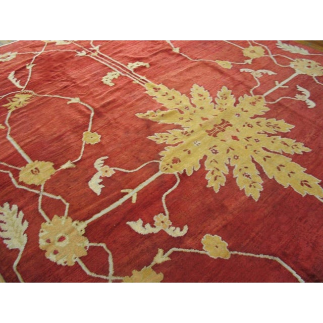 Enormous Red Color With Unique Medallion Design Antique Sultanabad Persian Rug For Sale - Image 4 of 5