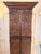 Mid-Century Carved Wood Bar Cabinet With Smoky Glass Interior For Sale - Image 11 of 12