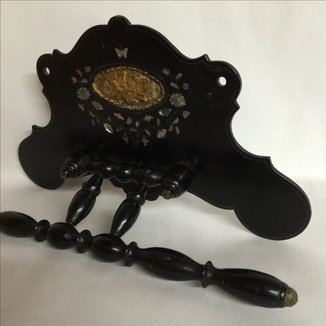 Folk Art Wall Rack Mother of Pearl and Embroidery For Sale In New York - Image 6 of 7