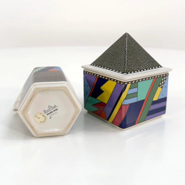 Scenario Metropol Milk & Sugar Set by Barbara Brenner for Rosenthal, 1990s, Set of 2 For Sale - Image 6 of 7