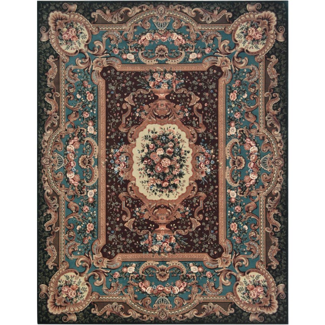 Mansour Exquisit Handwoven Savonnerie Rug For Sale