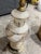 Hollywood Regency Vintage Hollywood Regency Textured Glass & Aged Brass Table Lamp For Sale - Image 3 of 6