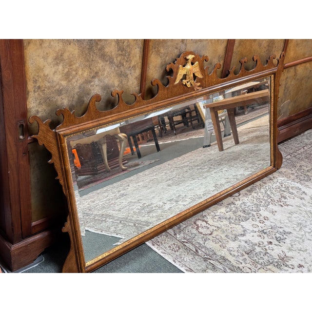 Wood Burton Ching Federal Style Parcel Gilt Mirror For Sale - Image 7 of 12