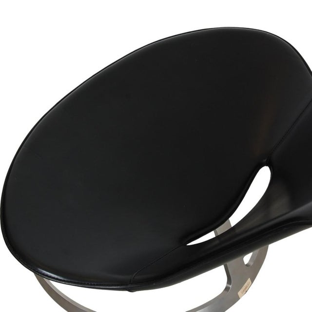 Scimitar Chair in Black Leather by Fabricius and Kastholm, 1980s For Sale - Image 11 of 15