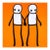 Stik, Holding Hands (Orange), 2020 For Sale