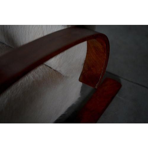 Lounge Chairs in Beige Pony Skin by Miroslav Navrátil, Czech Republic, 1950s, Set of 2 For Sale - Image 15 of 18