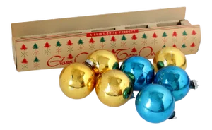 Midcentury Glass Ornaments, Set of 7