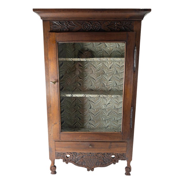 19th Century French Country Provincial Display or Spice Cabinet For Sale