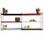 Vintage mid-century Modernist modular wall rack made of metal with multicolor metal shelves from the 1950s. The...