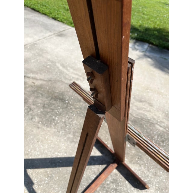 Vintage Large Wood Easel by AncoBilt | Extendible + Fully Adjustable For Sale In Tampa - Image 6 of 13