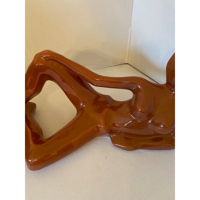 Mid-Century Modern Vintage Mid Century Modern Abstract Reclining Nude Female Sculpture High Gloss Produced by Jaru For Sale - Image 3 of 10