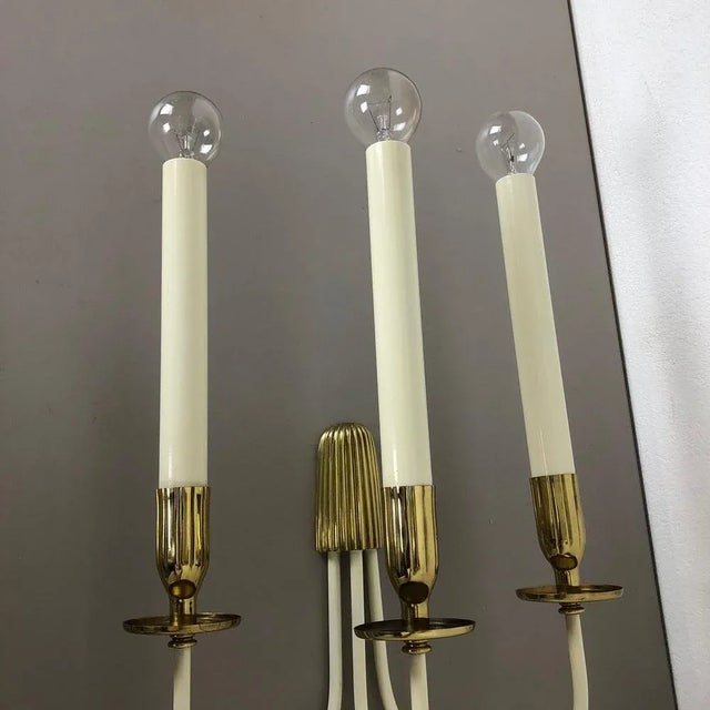 Brass Wall Lights from Vereinigte Werkstätten München, Germany, 1950s, Set of 2 For Sale - Image 11 of 18
