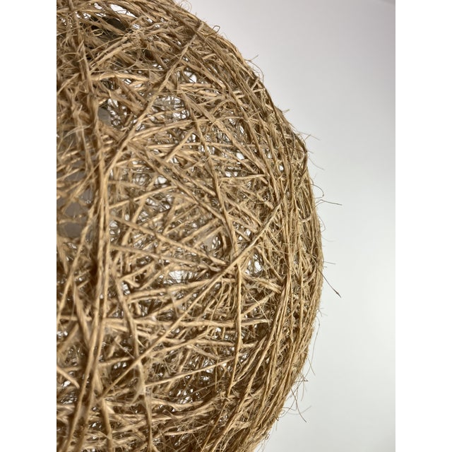 Mid-Century Italian Twine and Rattan Pendant Light, 1960s For Sale - Image 10 of 12