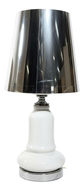 Vintage Table Lamp with Chrome Shade