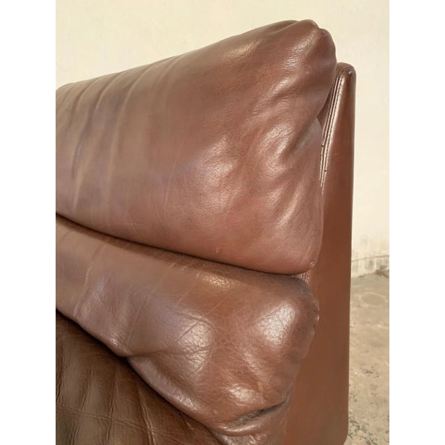 Mid-Century Modern Set of Leather Armchairs, 1970s For Sale - Image 3 of 11