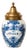 Dutch Delftware Blue & White Tobacco Jar, "St. Omer," With Brass Lid, Early 19th Century For Sale