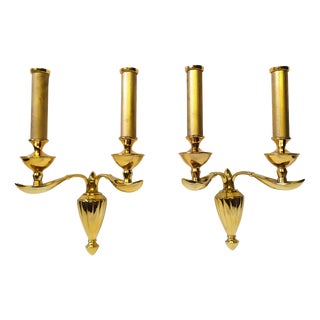 Vintage Brass Wall Lights from Arredoluce,1950s, Set of 2 For Sale